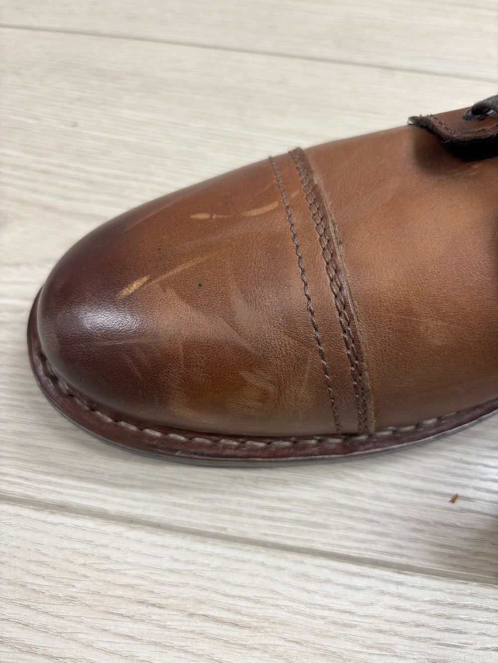 Thursday Boot Company Men's Captain Leather Lace-Up Boots in Brandy - Picture 9 of 11